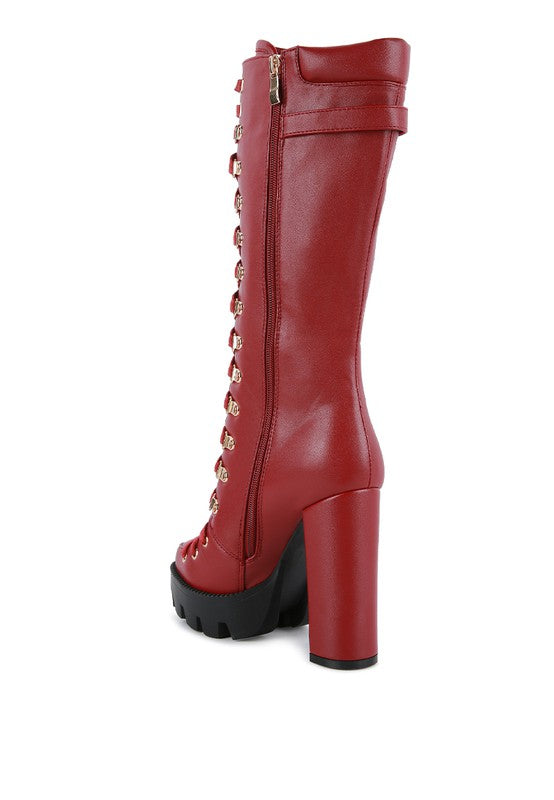 Size US 5 Burgundy Magnolia Boot - Tigbul's Variety Fashion Shop