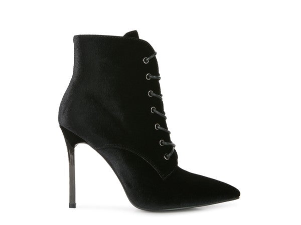 BORNSTA Velvet High Heeled Velvet Boots - Tigbul's Variety Fashion Shop