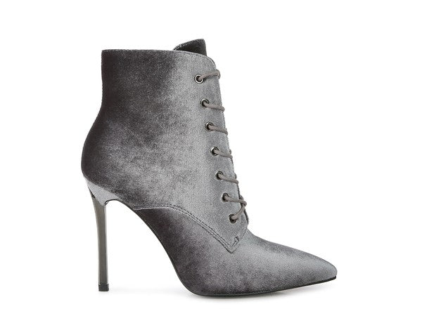BORNSTA Velvet High Heeled Velvet Boots - Tigbul's Variety Fashion Shop