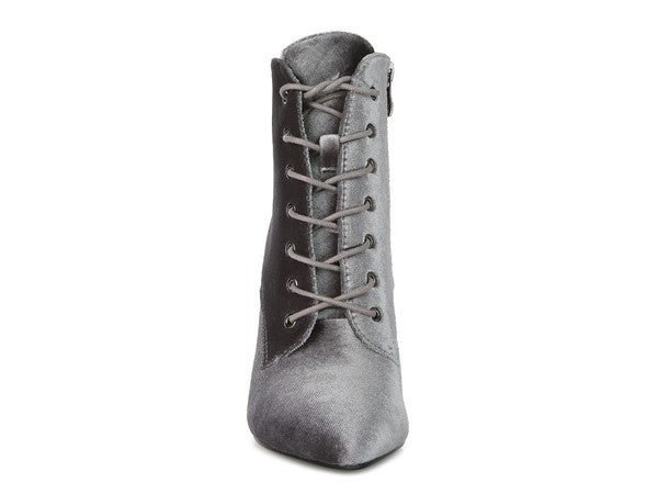 BORNSTA Velvet High Heeled Velvet Boots - Tigbul's Variety Fashion Shop