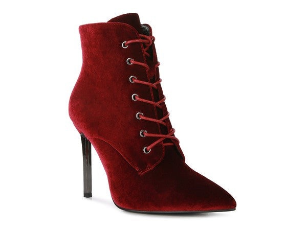 BORNSTA Velvet High Heeled Velvet Boots - Tigbul's Variety Fashion Shop