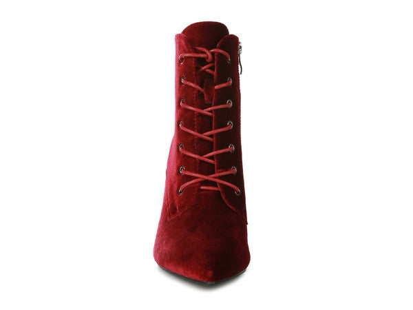 BORNSTA Velvet High Heeled Velvet Boots - Tigbul's Variety Fashion Shop