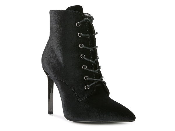 BORNSTA Velvet High Heeled Velvet Boots - Tigbul's Variety Fashion Shop