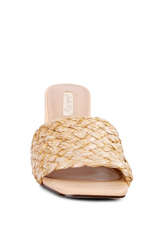 Ny Tour Braided Strap Heeled Sandals - Tigbul's Variety Fashion Shop