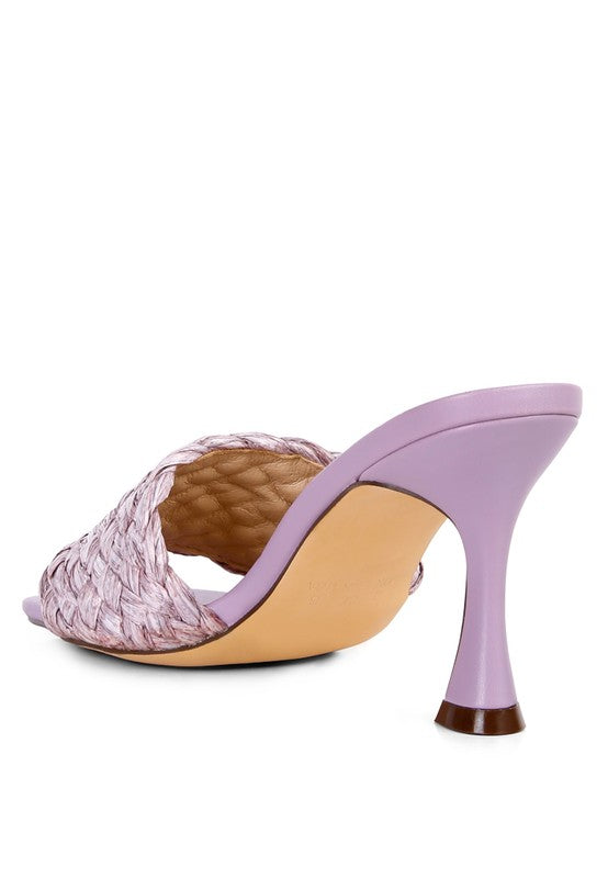 Ny Tour Braided Strap Heeled Sandals - Tigbul's Variety Fashion Shop