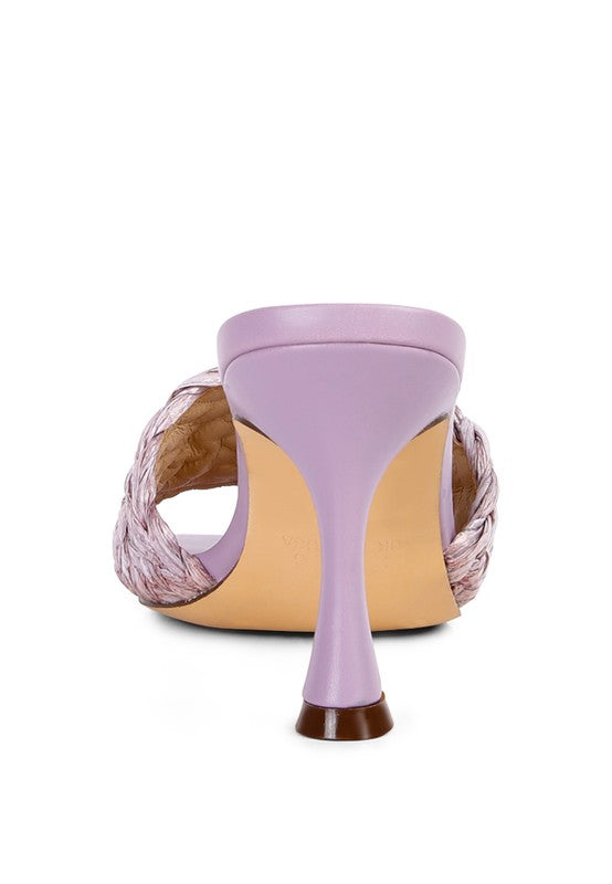 Ny Tour Braided Strap Heeled Sandals - Tigbul's Variety Fashion Shop