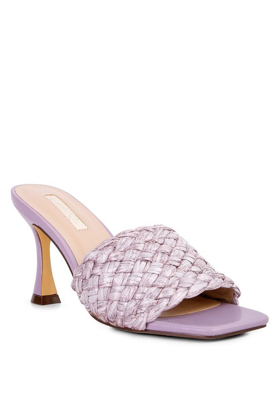Ny Tour Braided Strap Heeled Sandals - Tigbul's Variety Fashion Shop