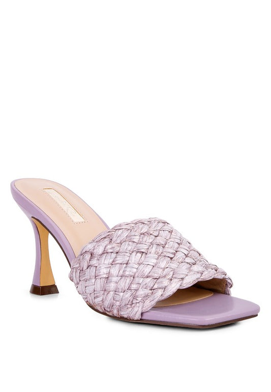 Ny Tour Braided Strap Heeled Sandals - Tigbul's Variety Fashion Shop