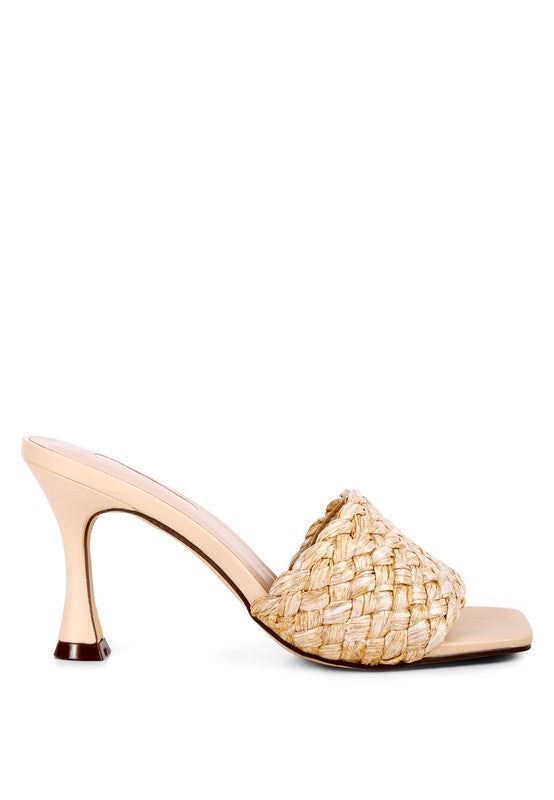 Ny Tour Braided Strap Heeled Sandals - Tigbul's Variety Fashion Shop