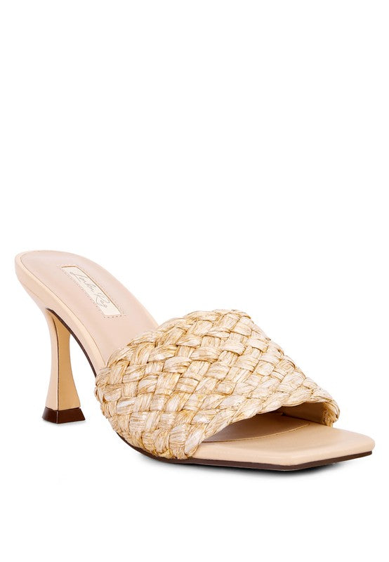 Ny Tour Braided Strap Heeled Sandals - Tigbul's Variety Fashion Shop
