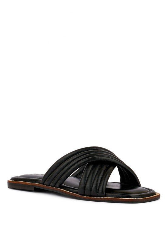 EURA Quilted Leather Flats - Tigbul's Variety Fashion Shop