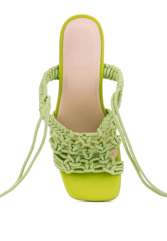 BEROE Braided Handcrafted Lace Up Sandal - Tigbul's Variety Fashion Shop