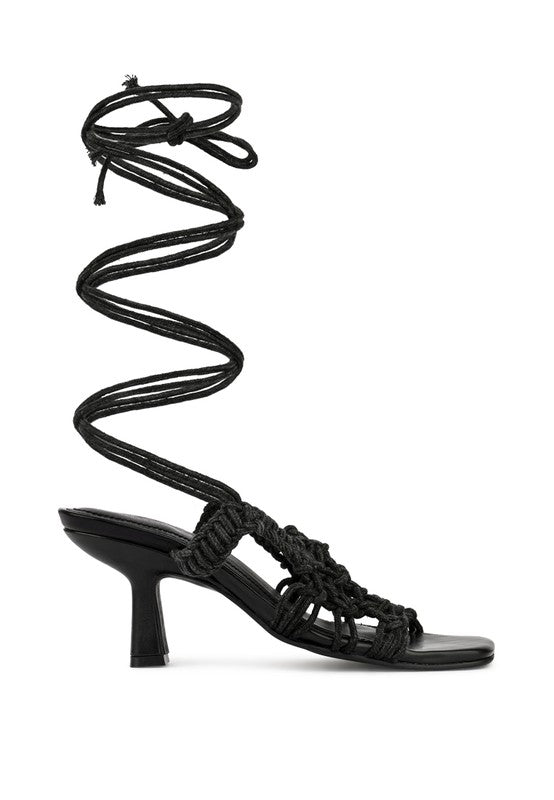 BEROE Braided Handcrafted Lace Up Sandal - Tigbul's Variety Fashion Shop