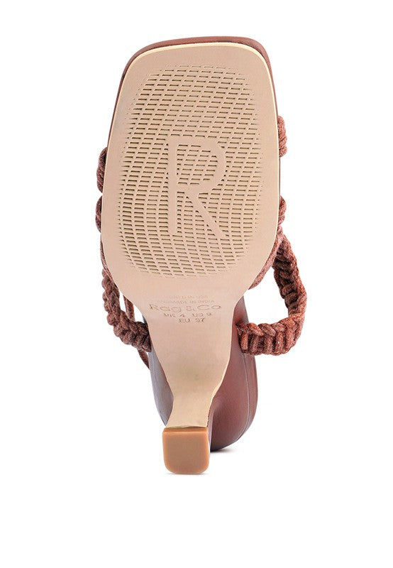 BEROE Braided Handcrafted Lace Up Sandal - Tigbul's Variety Fashion Shop