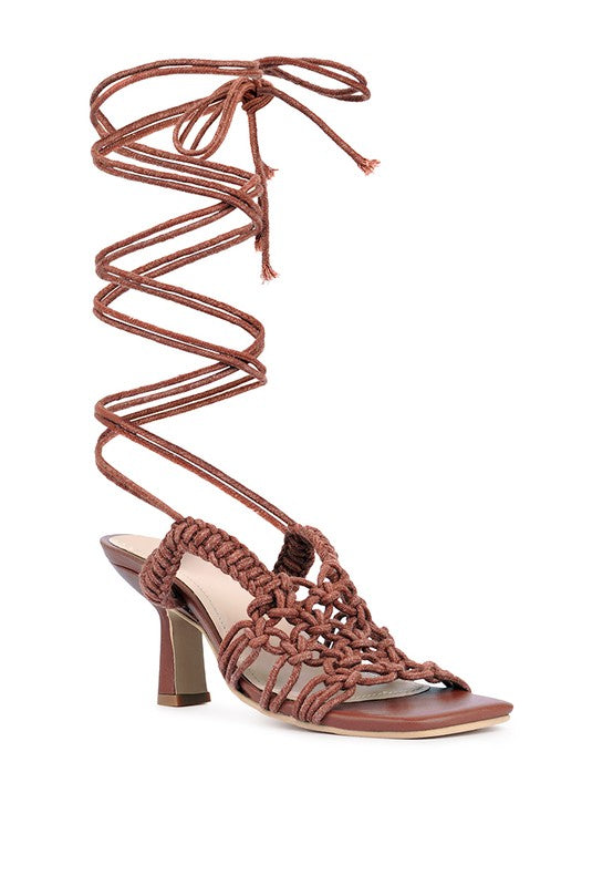 BEROE Braided Handcrafted Lace Up Sandal - Tigbul's Variety Fashion Shop