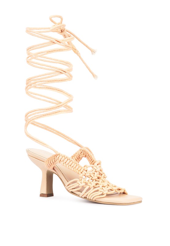 BEROE Braided Handcrafted Lace Up Sandal - Tigbul's Variety Fashion Shop
