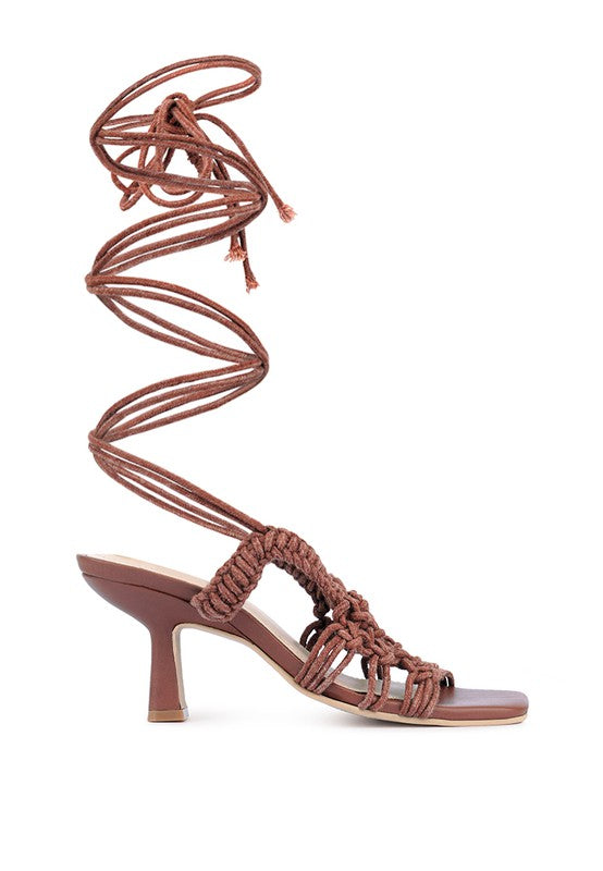 BEROE Braided Handcrafted Lace Up Sandal - Tigbul's Variety Fashion Shop
