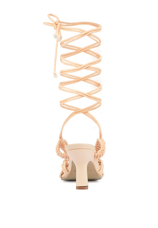 BEROE Braided Handcrafted Lace Up Sandal - Tigbul's Variety Fashion Shop