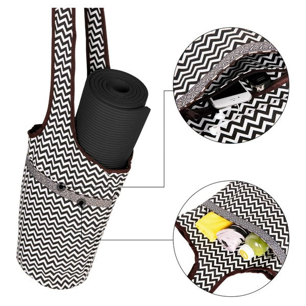 Yoga Mat Tote Bag with Large Side Pockets - Tigbul's Variety Fashion Shop
