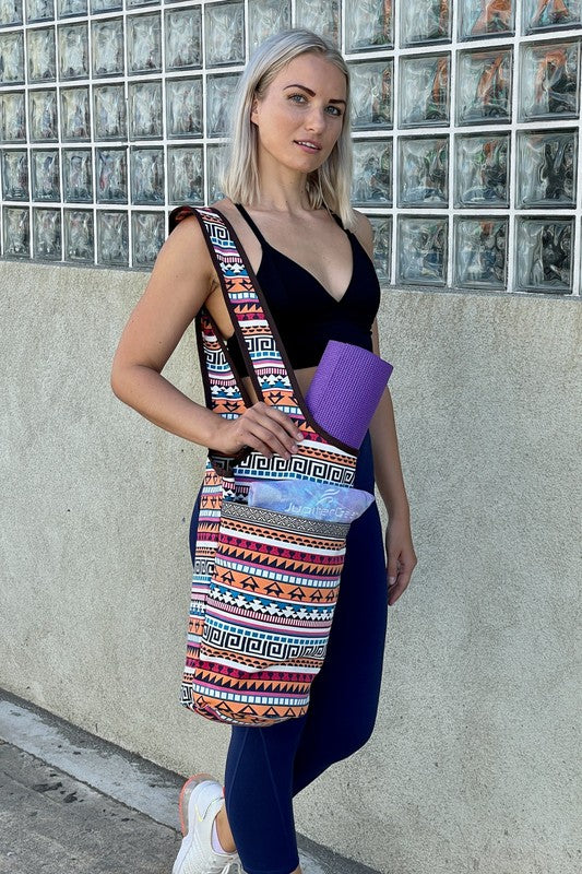 Yoga Mat Tote Bag with Large Side Pockets - Tigbul's Variety Fashion Shop