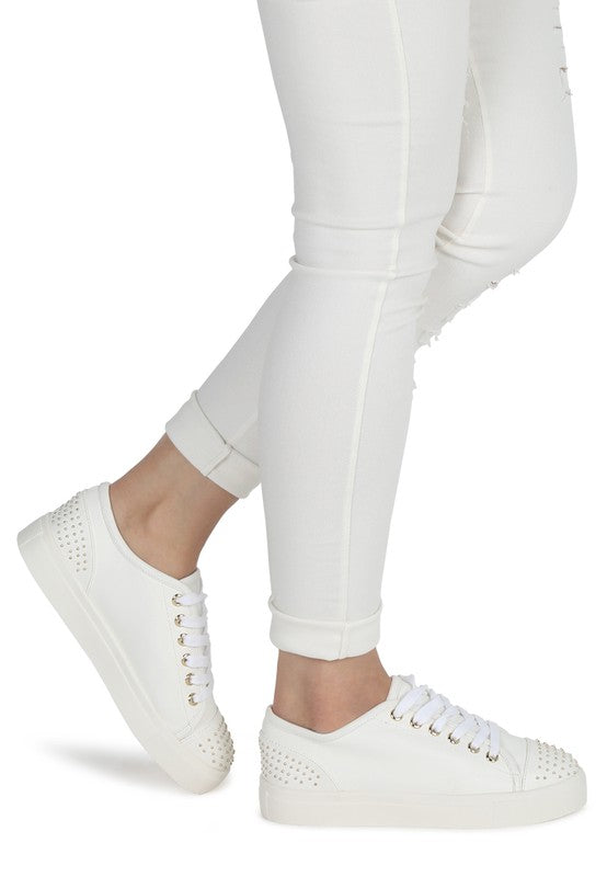 Studded Everday Casual Sneakers - Tigbul's Variety Fashion Shop
