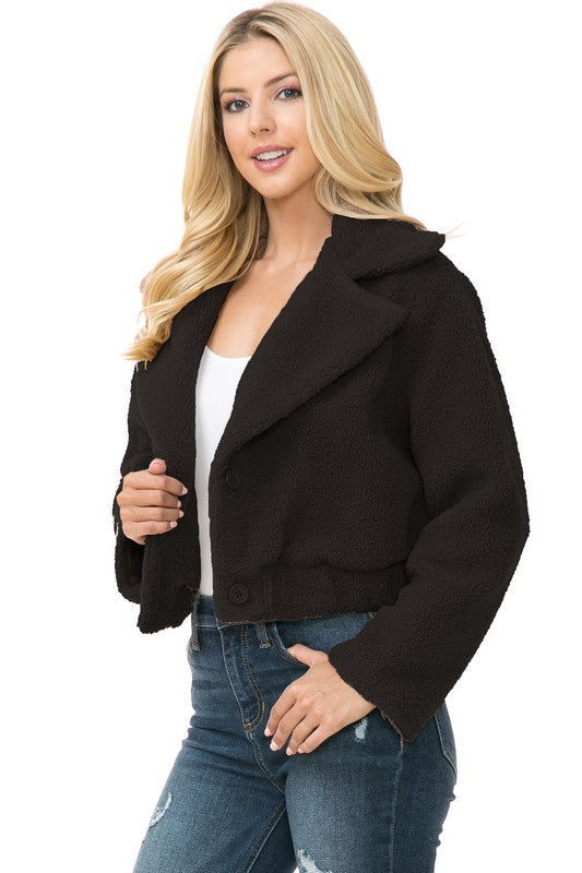 Women's Faux Fur Jacket - Tigbul's Variety Fashion Shop