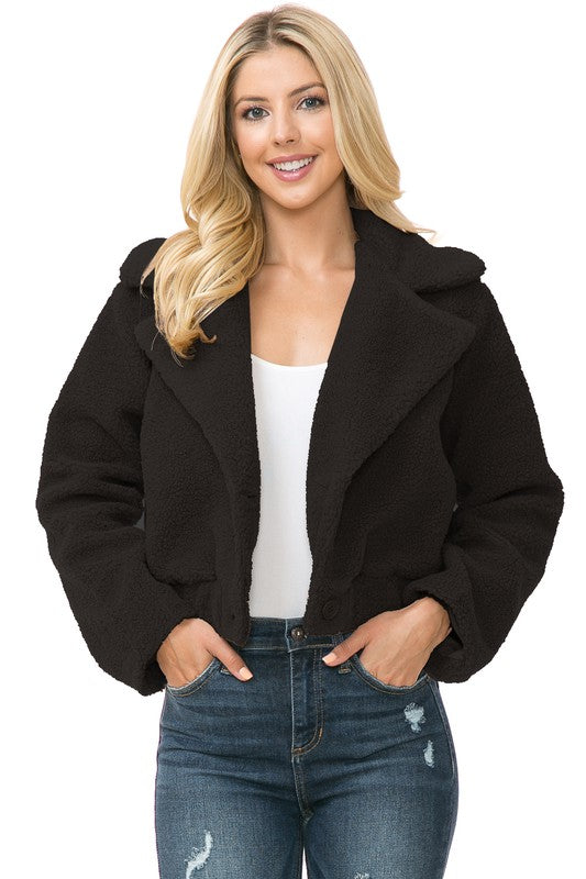 Women's Faux Fur Jacket - Tigbul's Variety Fashion Shop