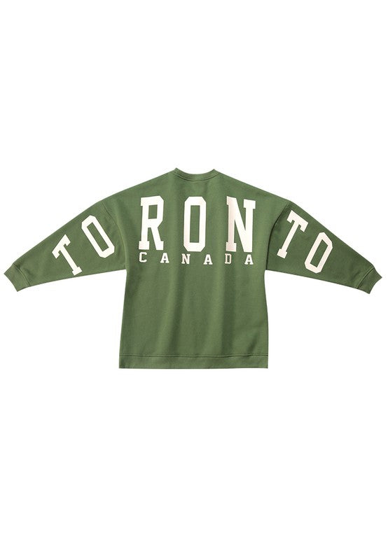 Printed Oversized Sweatshirt - Tigbul's Variety Fashion Shop