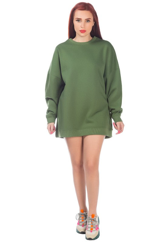 Printed Oversized Sweatshirt - Tigbul's Variety Fashion Shop