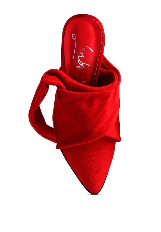 Mama Fav Lace Up High Block Heeled Mules - Tigbul's Variety Fashion Shop
