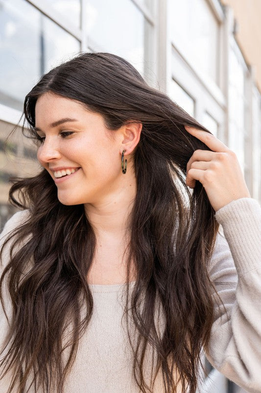 Camy Earrings - Olive Tortoise - Tigbul's Variety Fashion Shop