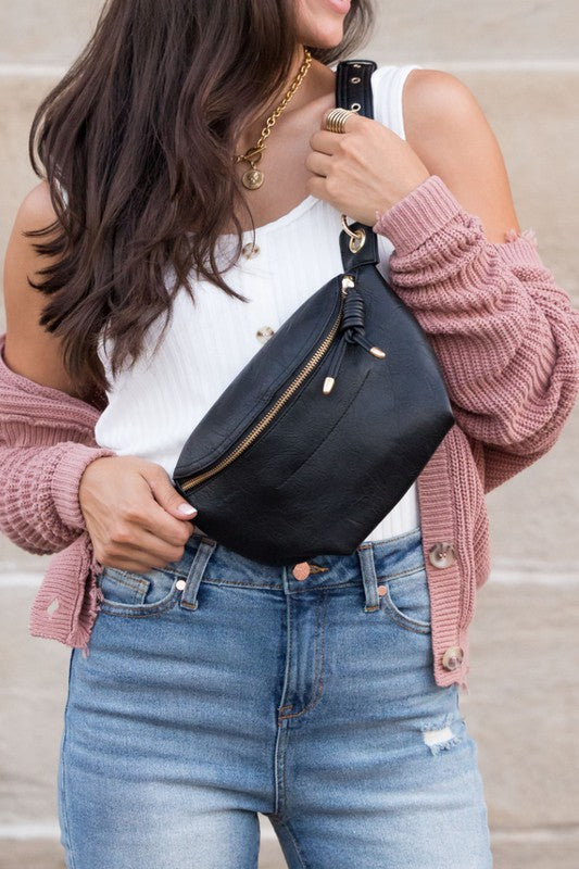 Luxe Convertible Sling Belt Bum Bag - Tigbul's Variety Fashion Shop
