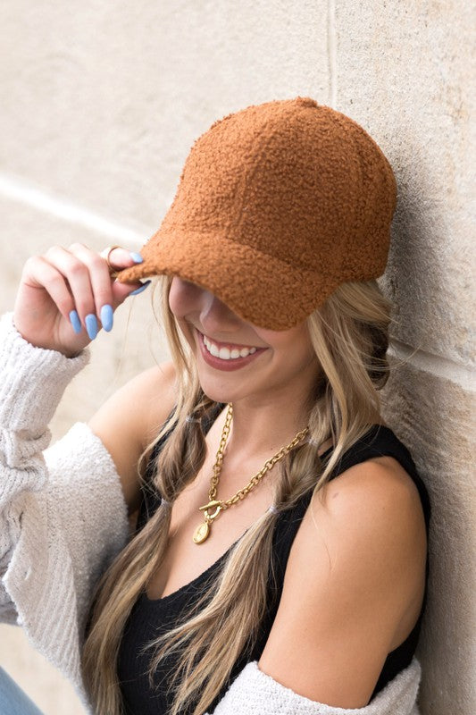 Boucle Sherpa Teddy Bear Knit Ball Cap - Tigbul's Variety Fashion Shop
