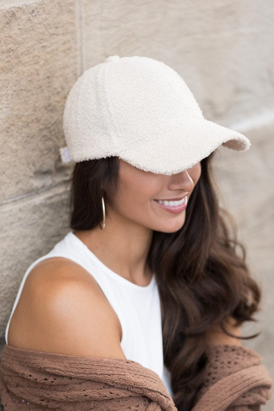 Boucle Sherpa Teddy Bear Knit Ball Cap - Tigbul's Variety Fashion Shop