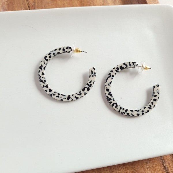 Camy Hoops - Black Dot - Tigbul's Variety Fashion Shop