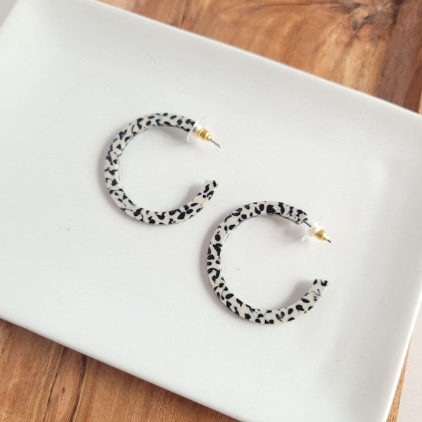 Camy Hoops - Black Dot - Tigbul's Variety Fashion Shop
