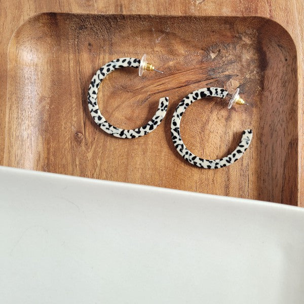 Camy Hoops - Black Dot - Tigbul's Variety Fashion Shop