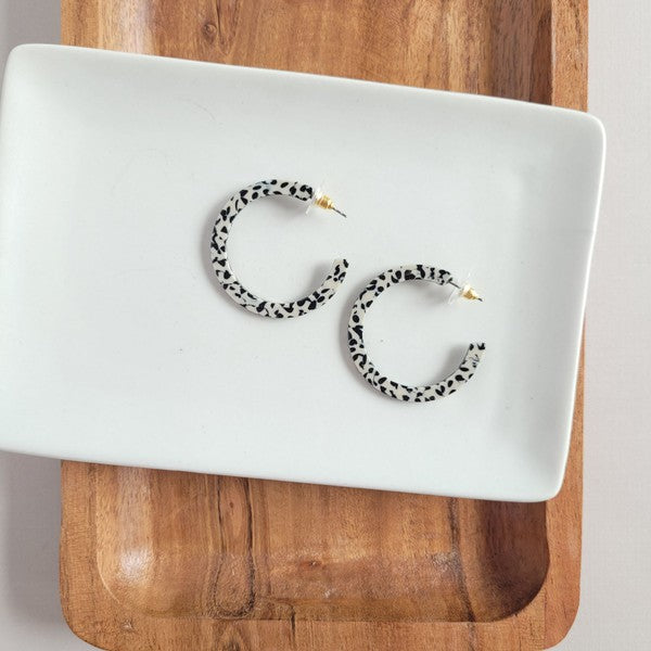 Camy Hoops - Black Dot - Tigbul's Variety Fashion Shop