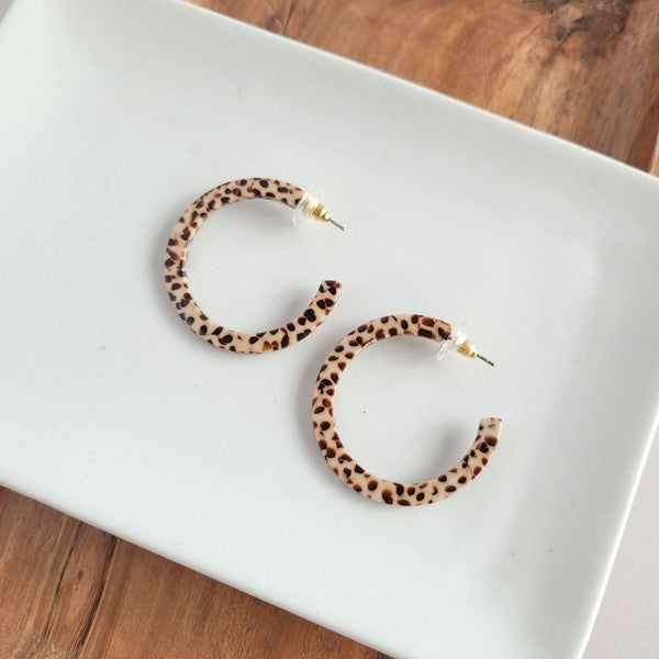 Camy Hoops - Brown Dot - Tigbul's Variety Fashion Shop