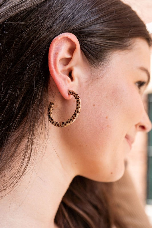 Camy Hoops - Brown Dot - Tigbul's Variety Fashion Shop