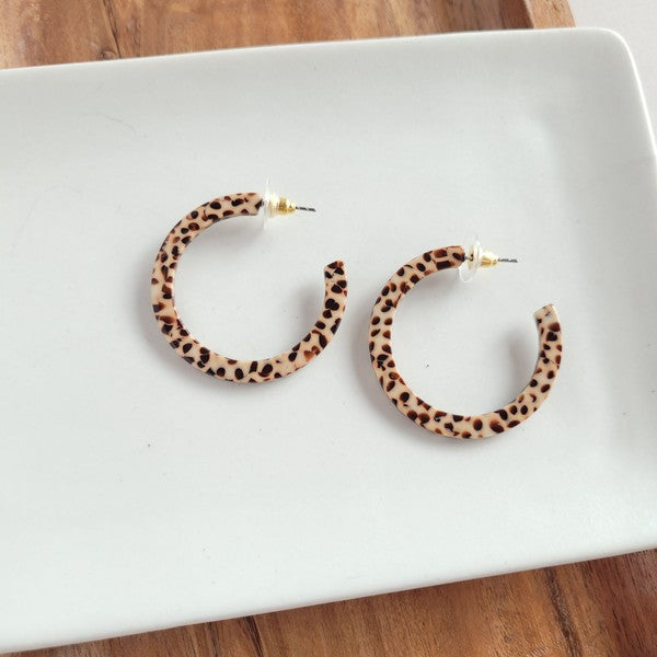 Camy Hoops - Brown Dot - Tigbul's Variety Fashion Shop