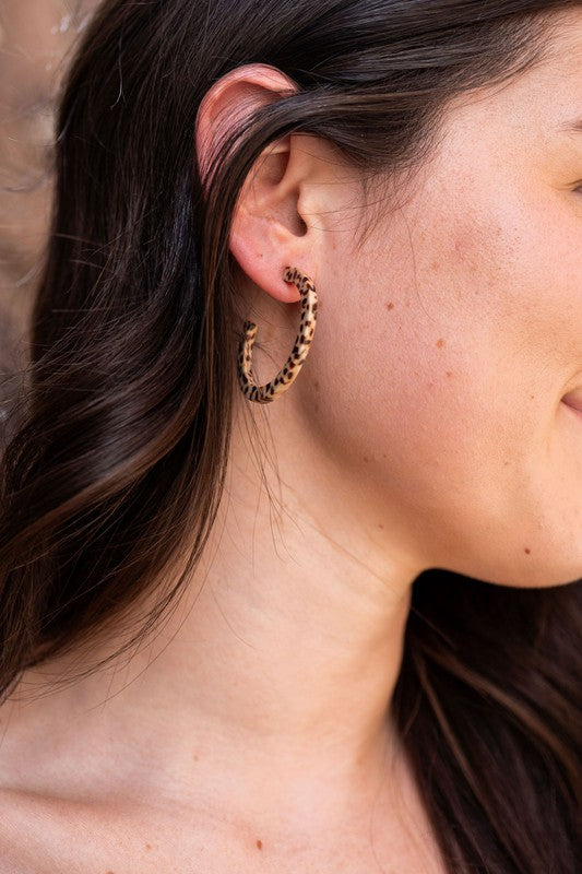 Camy Hoops - Brown Dot - Tigbul's Variety Fashion Shop