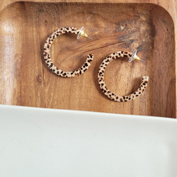 Camy Hoops - Brown Dot - Tigbul's Variety Fashion Shop