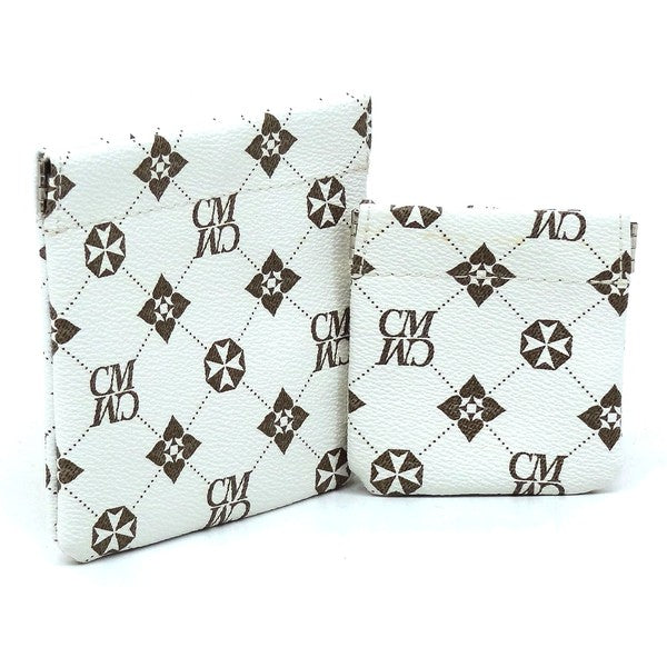 Monogram Spring Zip 2-in-1 Coin Purse - Tigbul's Variety Fashion Shop
