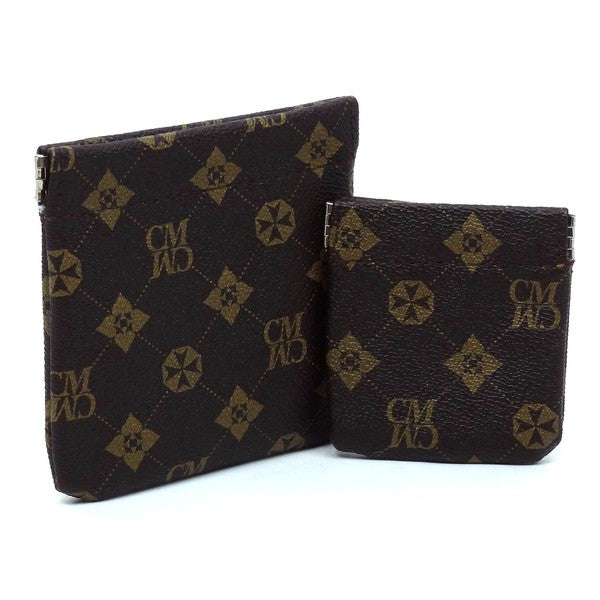 Monogram Spring Zip 2-in-1 Coin Purse - Tigbul's Variety Fashion Shop