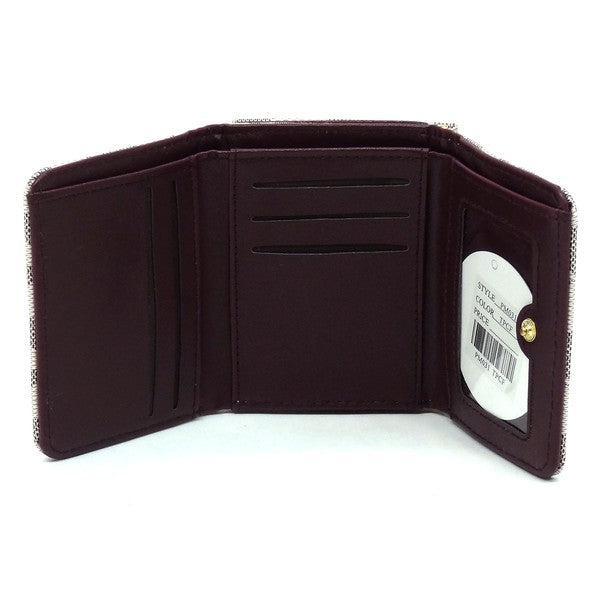 Monogram Kiss Lock Tri-fold Wallet - Tigbul's Variety Fashion Shop