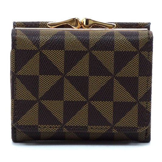 Monogram Kiss Lock Tri-fold Wallet - Tigbul's Variety Fashion Shop