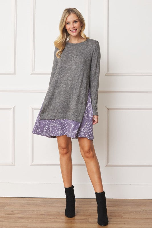 Mock Layered Bandana Paisley Mini Dress - Tigbul's Variety Fashion Shop