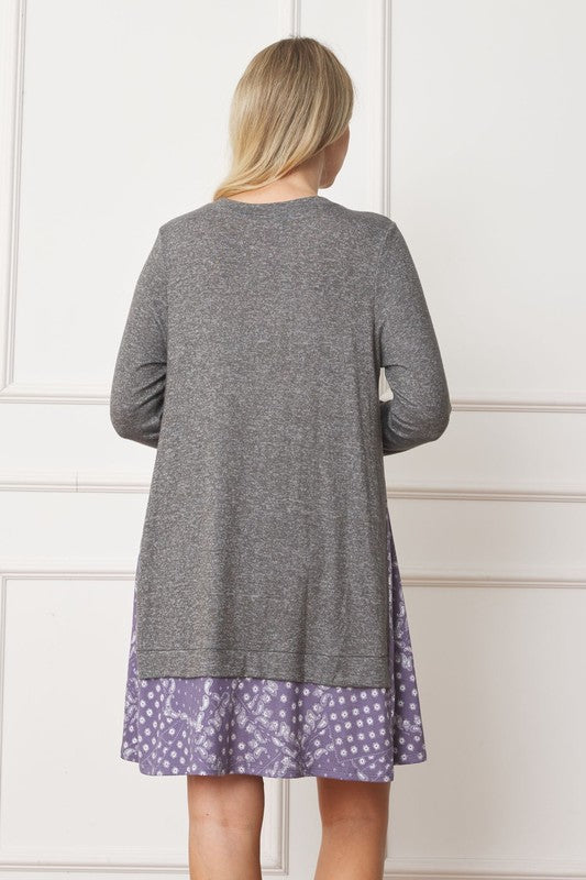 Mock Layered Bandana Paisley Mini Dress - Tigbul's Variety Fashion Shop