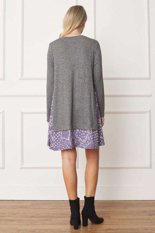 Mock Layered Bandana Paisley Mini Dress - Tigbul's Variety Fashion Shop